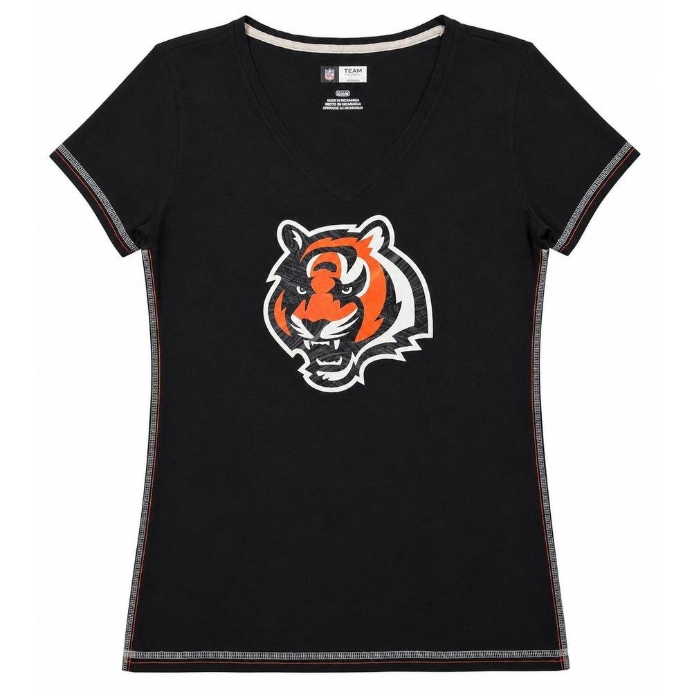Cincinnati Bengals Women's Medium V-Neck T-Shirt NFL Team Apparel